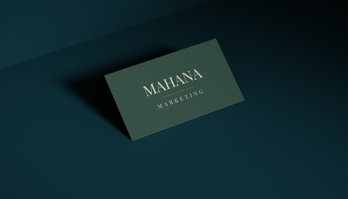 MAHANA Visitenkarte – Vorderseite, gestaltet von MAHANA